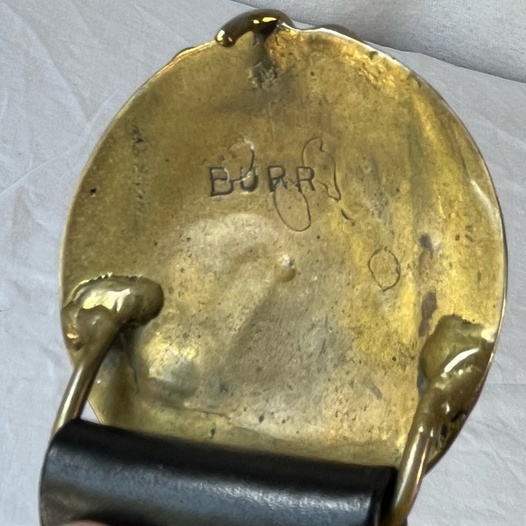 Stephen Burr handmade solid brass MCM 70’s modern artist vintage belt buckle - Picture 15 of 16